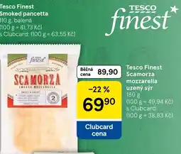 Tesco Tesco Finest Scamorza mozzarella uzený sýr nabídka