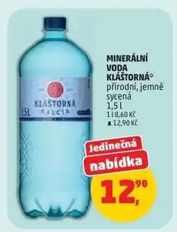 Penny Market MINERÁLNÍ VODA KLÁŠTORNÁ nabídka