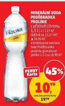 Penny Market MINERÁLNÍ VODA PODĚBRADKA PROLINIE nabídka