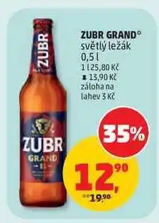 Penny Market ZUBR GRAND světlý ležák nabídka