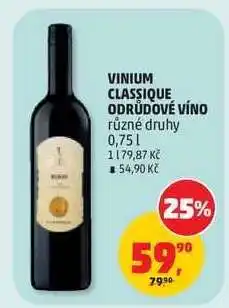 Penny Market VINIUM CLASSIQUE ODRŮDOVÉ VÍNO nabídka