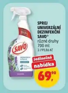 Penny Market SPREJ UNIVERZÁLNÍ DEZINFEKČNÍ SAVO nabídka