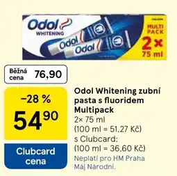 Tesco Odol whitening zubní pasta s fluoridem nabídka