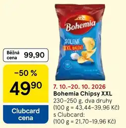 Tesco Bohemia chipsy xxl nabídka