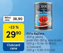 Tesco Cirio Rajčata nabídka