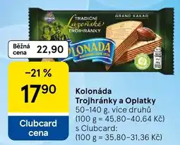 Tesco Kolonáda Trojhránky a Oplatky nabídka