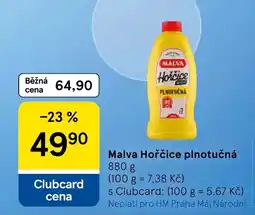Tesco Malva Hořčice plnotučná nabídka