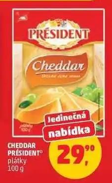 Penny Market CHEDDAR PRÉSIDENT plátky nabídka