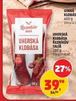 Penny Market UHERSKÁ KLOBÁSA ŘEZNÍKŮV TALÍŘ nabídka