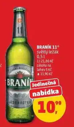 Penny Market Branik 11 světlý ležák 0,5 l nabídka