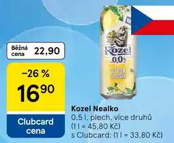 Tesco Kozel Nealko nabídka