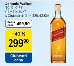 Tesco Johnnie Walker Red Label nabídka