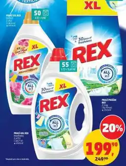 Penny Market Prací gel a prášek REX nabídka