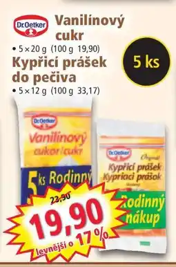 Norma Vanilínový cukr / Kypřicí prášek do pečiva nabídka