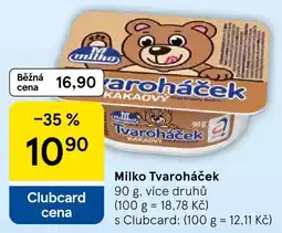 Tesco Milko Tvaroháček nabídka
