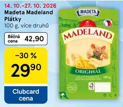 Tesco Madeta Madeland Plátky nabídka