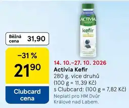 Tesco Activia kefir nabídka