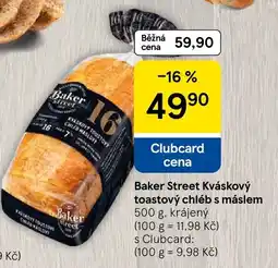 Tesco Baker Street Kváskový toastový chléb s máslem nabídka