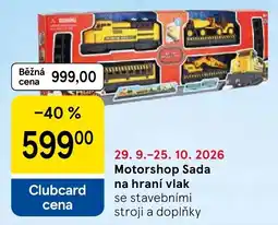 Tesco Motorshop Sada na hraní vlak se stavebními stroji a doplňky nabídka