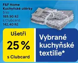 Tesco F&F Home kuchyňské utěrky nabídka