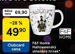 Tesco F&F Home halloweeneský skleněný hrnek nabídka
