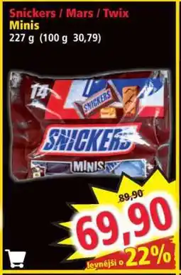 Norma Snickers / Mars / Twix Minis nabídka
