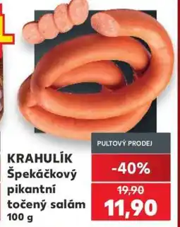 Kaufland KRAHULÍK Špekáčkový pikantní točený salám 100 g nabídka