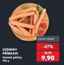 Kaufland UZENINY PŘÍBRAM Jemné párky 100 g nabídka