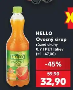 Kaufland Hello Ovocný sirup nabídka