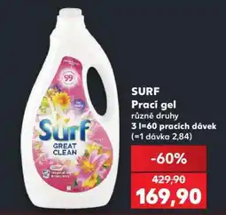 Kaufland Surf prací gel nabídka