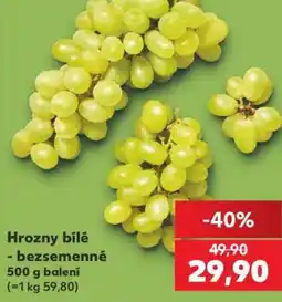 Kaufland Hrozny bílé bezsemenné nabídka