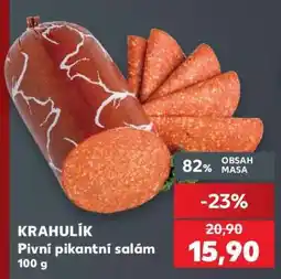 Kaufland KRAHULÍK Pivní pikantní salám 100 g nabídka