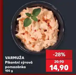 Kaufland VARMUŽA Pikantní sýrová pomazánka 100 g nabídka