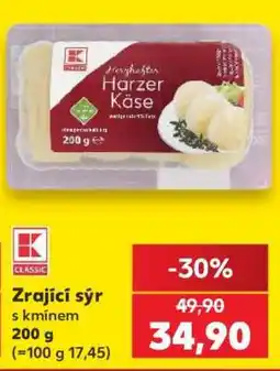Kaufland Zrající sýr s kmínem nabídka