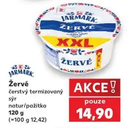 Kaufland Žervé čerstvý termizovaný sýr natur/pažitka nabídka