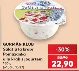 Kaufland GURMÁN KLUB Salát à la krab/ Pomazánka à la krab s jogurtem nabídka