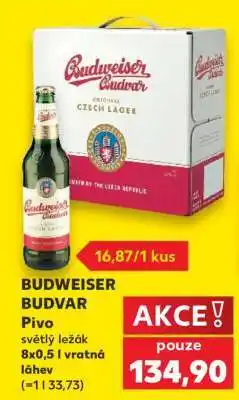 Kaufland BUDWEISER BUDVAR Pivo nabídka