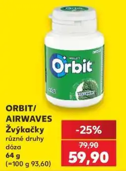 Kaufland ORBIT/AIRWAVES Žvýkačky nabídka