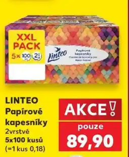 Kaufland Linteo papírové kapesníky nabídka