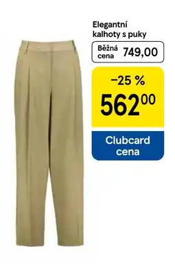 Tesco Elegantní kalhoty s puky nabídka