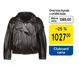 Tesco Oversize bunda z umělé kůže nabídka