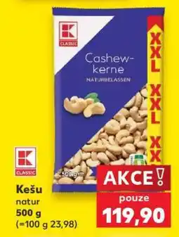 Kaufland Kešu natur 500 g nabídka