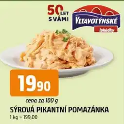 Trefa Vltavotýnské sýrová pikantní pomazánka nabídka