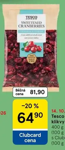 Tesco Tesco sweetened cranberries nabídka