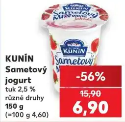 Kaufland Kunín Sametový jogurt nabídka