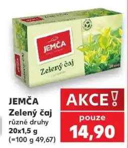 Kaufland Jemča Zelený čaj nabídka