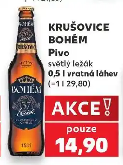 Kaufland Krušovice Bohém nabídka