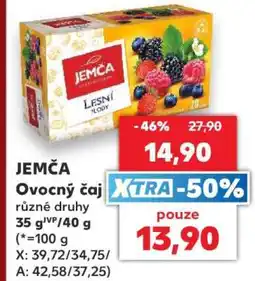 Kaufland Jemča ovocný čaj nabídka