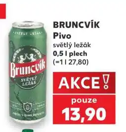 Kaufland BRUNCVÍK Pivo světlý ležák nabídka