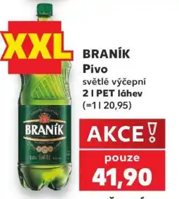 Kaufland BRANIK pivo světlé výčepní nabídka